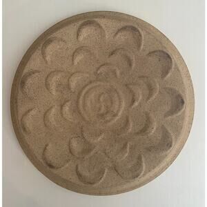 Antique Vintage Brown Glazed MSM Stoneware Pie Dish 10", Scalloped Indentations